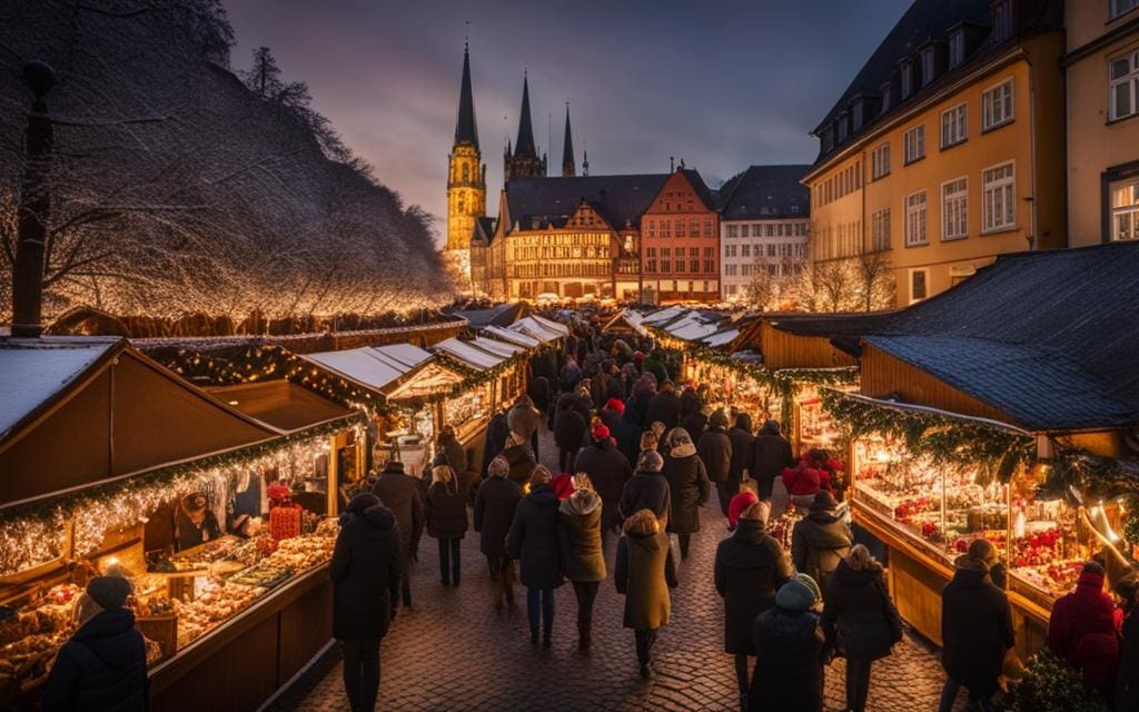 Traditionele kerstmarkt in Duitsland
