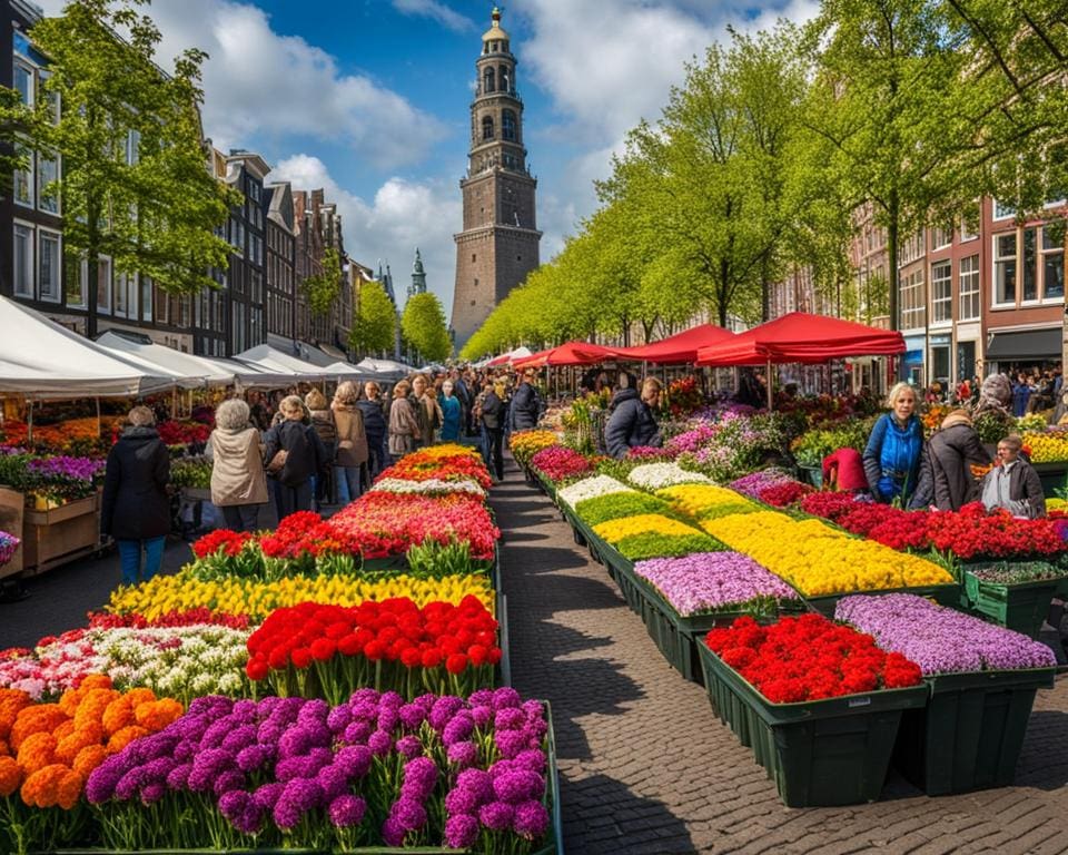 Bloemenmarkt bij Muntplein