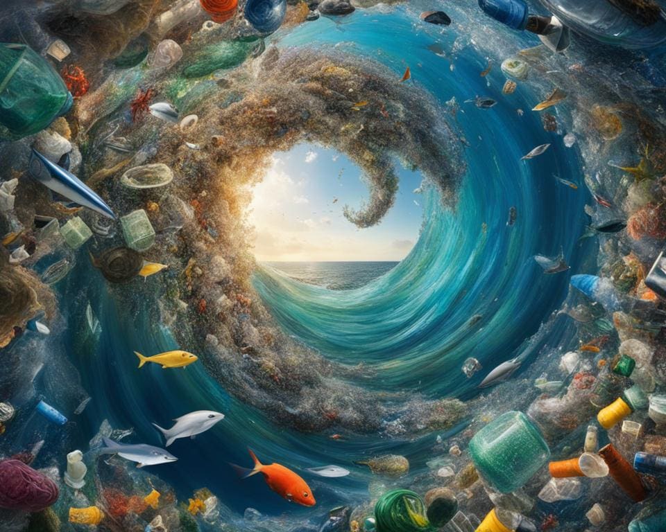hoe komt plastic in de zee