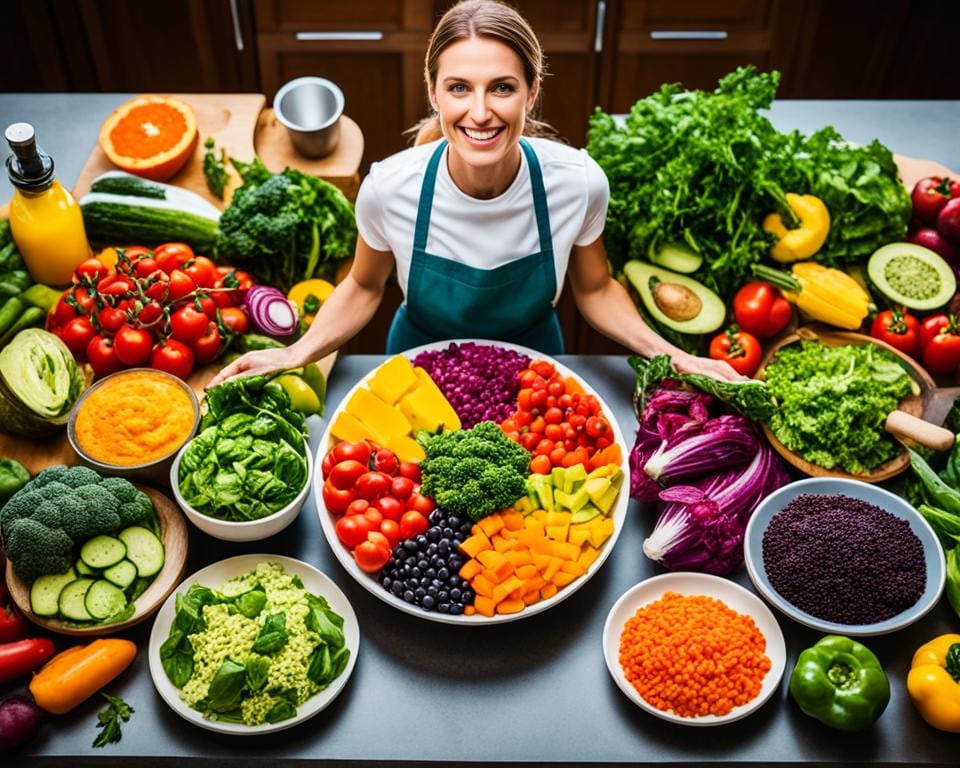 hoe kun je een evenwichtige vegetarische maaltijd voorbereiden?