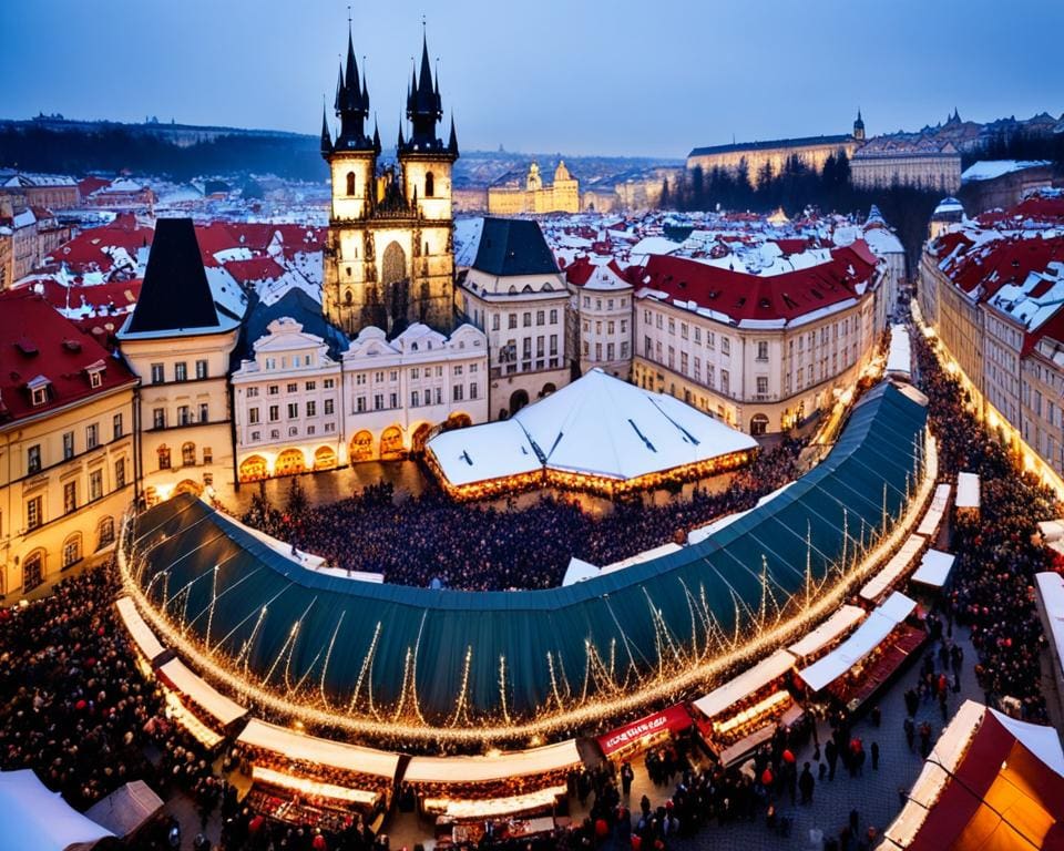 Kerstmarkten Praag