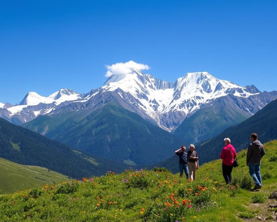 Bewonder de bergen van de Andes in Zuid-Amerika