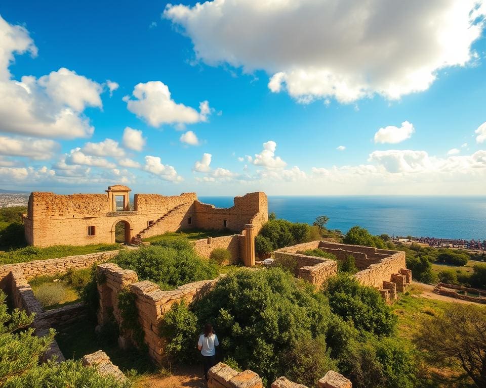 Bewonder de eeuwenoude ruïnes van Carthago, Tunesië