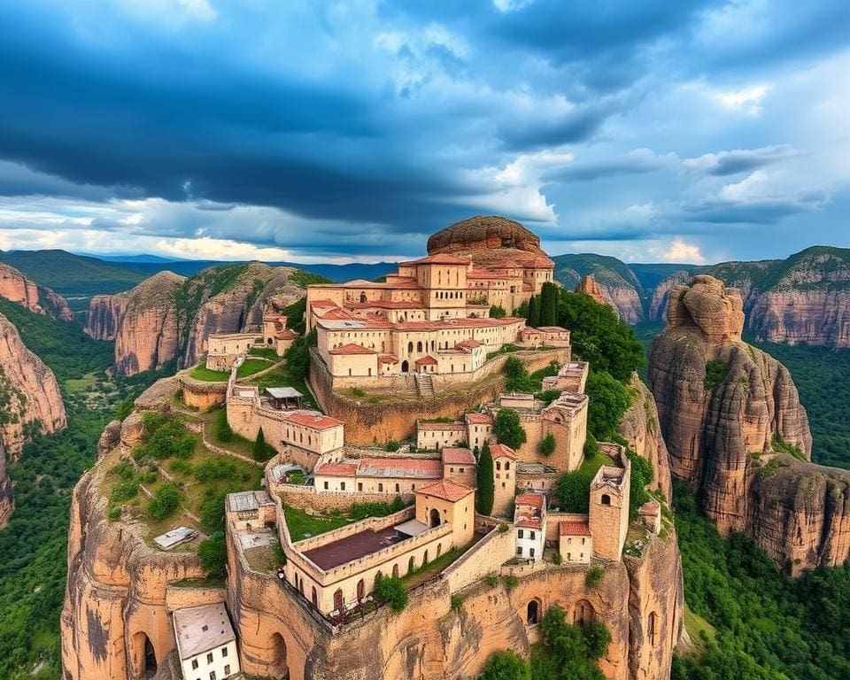 Bewonder de oude kloosters van Meteora, Griekenland