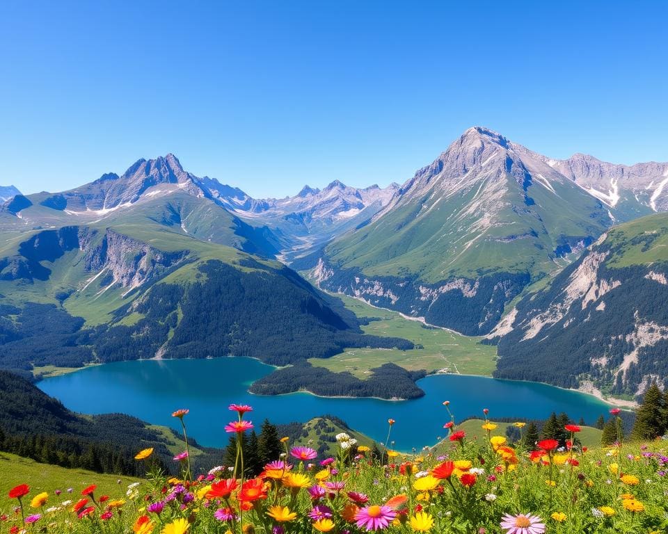 Bewonder de schilderachtige bergen van de Alpen