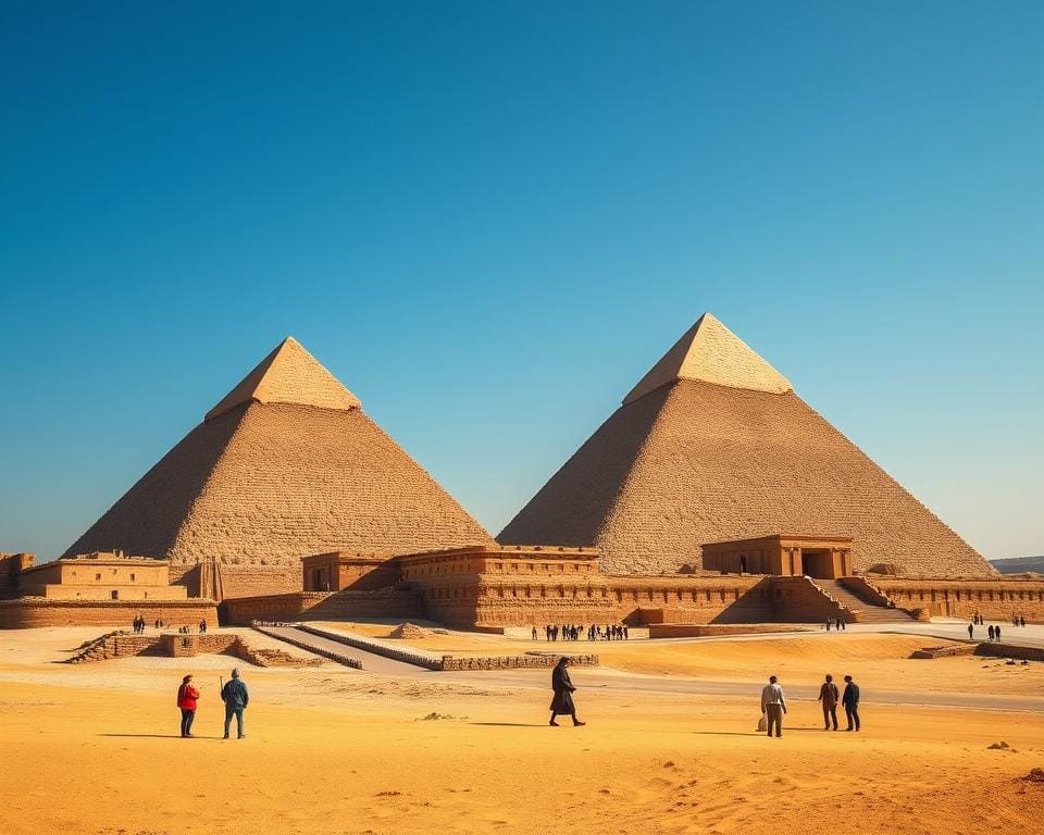 Egyptische geschiedenis en piramides van Gizeh