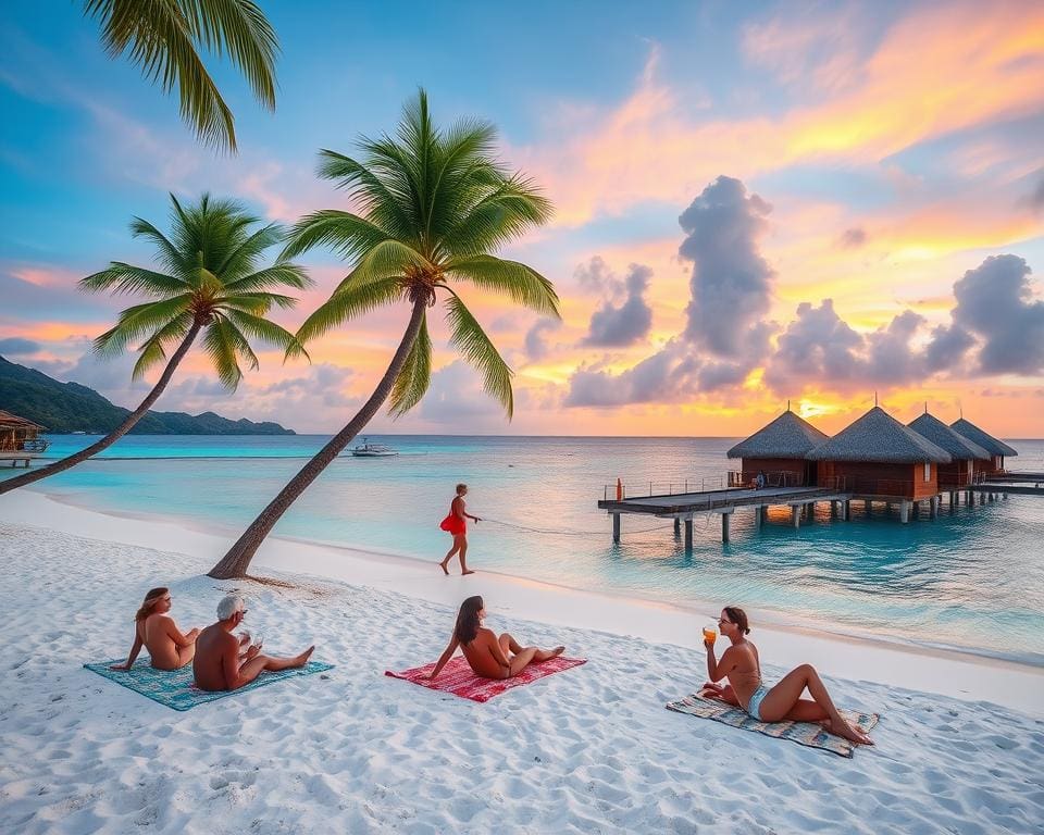 Geniet van een dag aan de stranden van Bora Bora