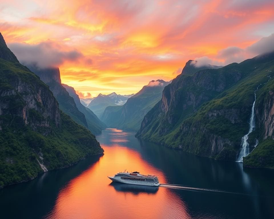 Onbeschrijfelijke natuurschoon van de fjorden van Noorwegen