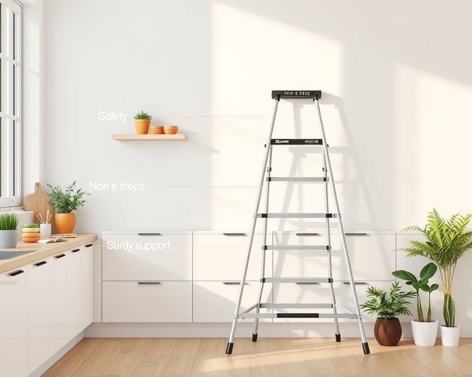 Opvouwbare ladders voor veilig werken in huis