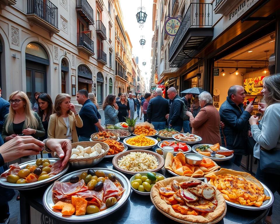 Proef de traditionele tapas in de straten van Madrid