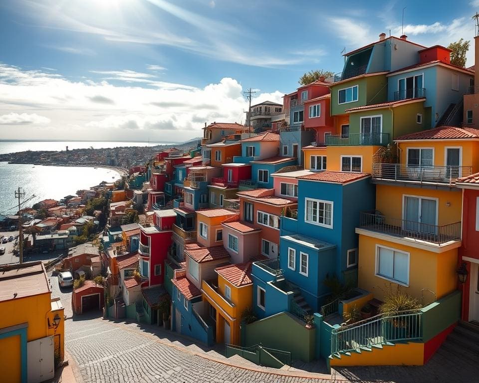 kleurrijke huizen van Valparaíso