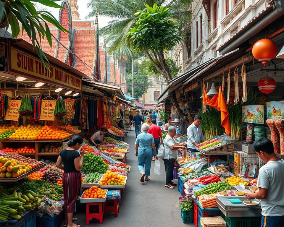 kleurrijke markten in Bangkok