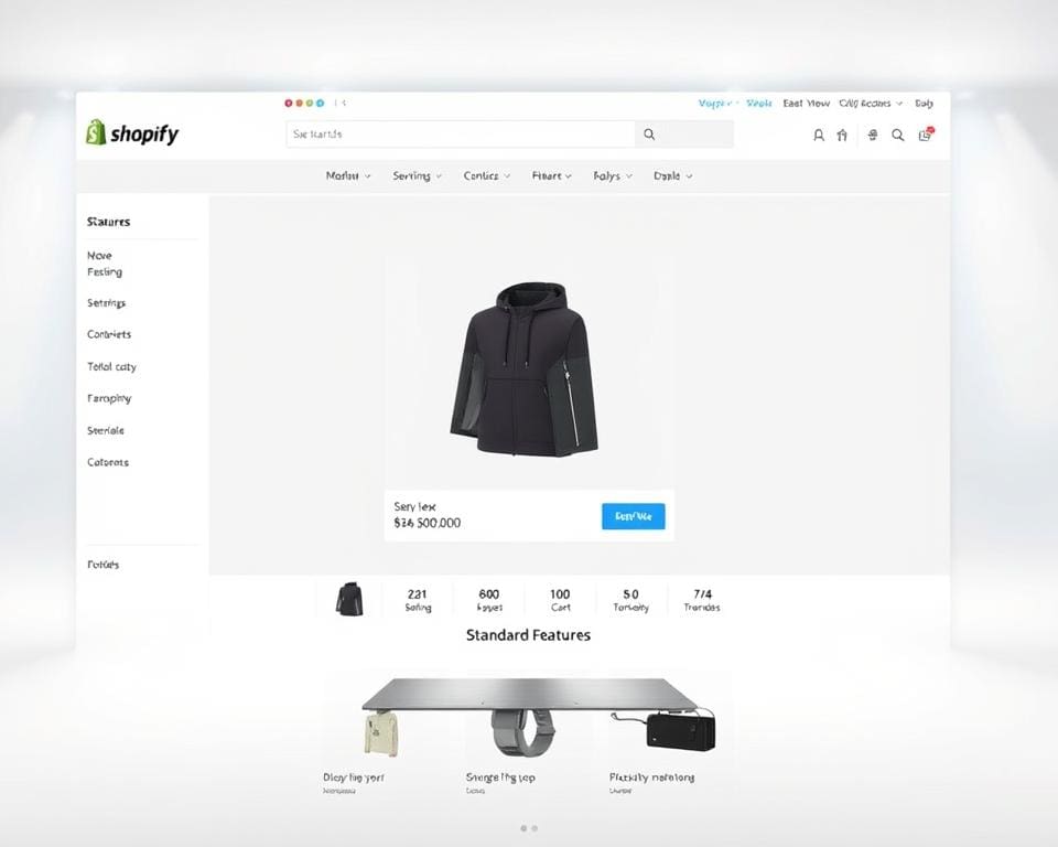 Welke functies biedt Shopify standaard?