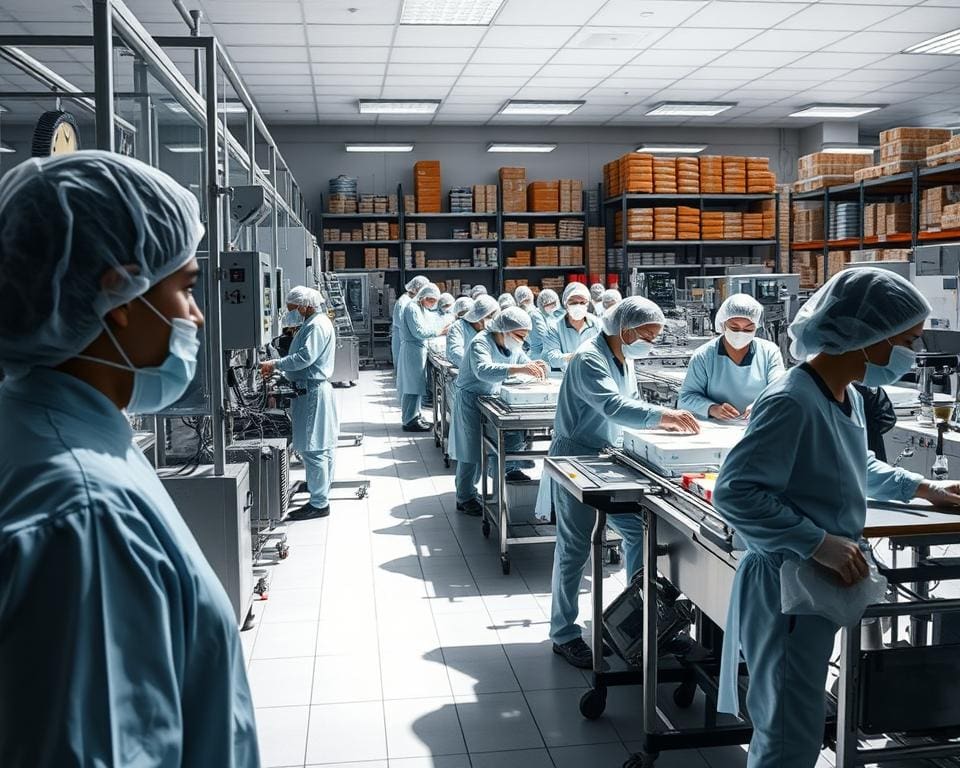 Welke shifts zijn er in productiebanen bij food?