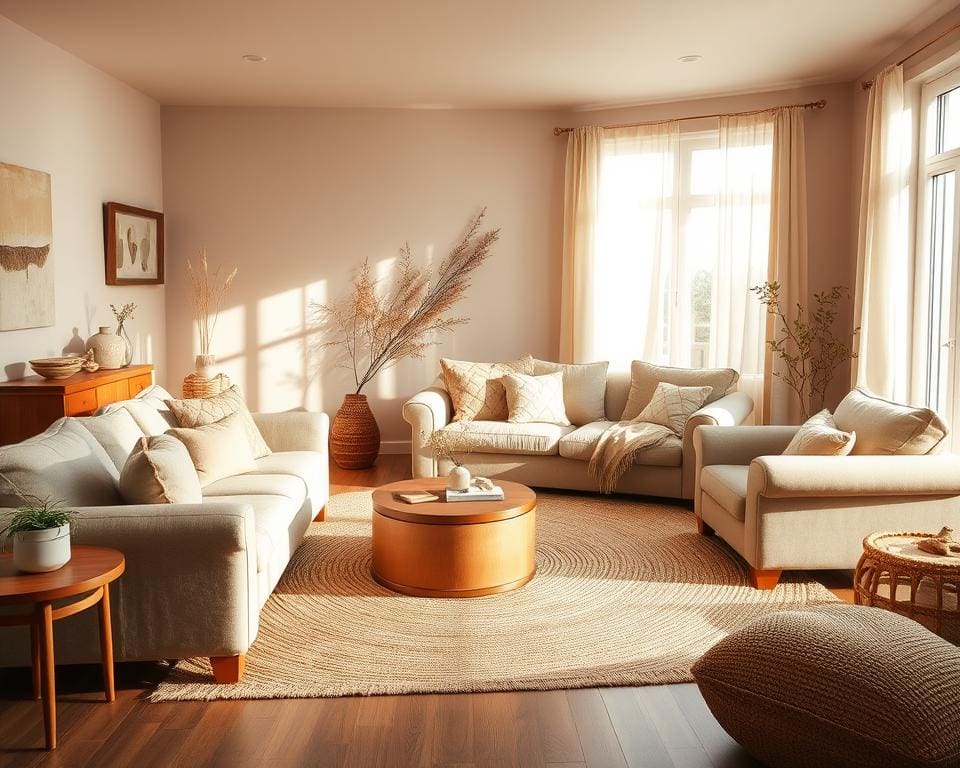 harmonie in aardetinten interieur