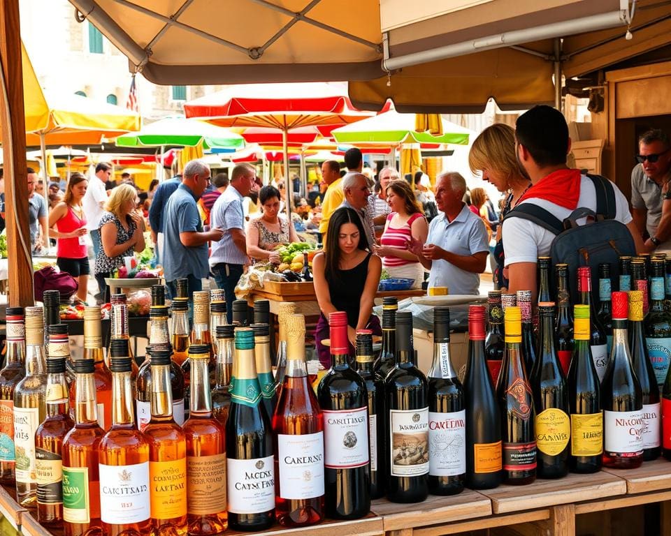 Alcoholische dranken op markt