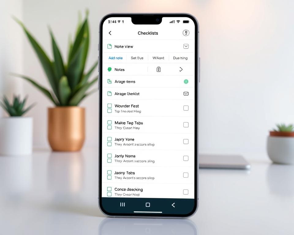 Functies checklist app