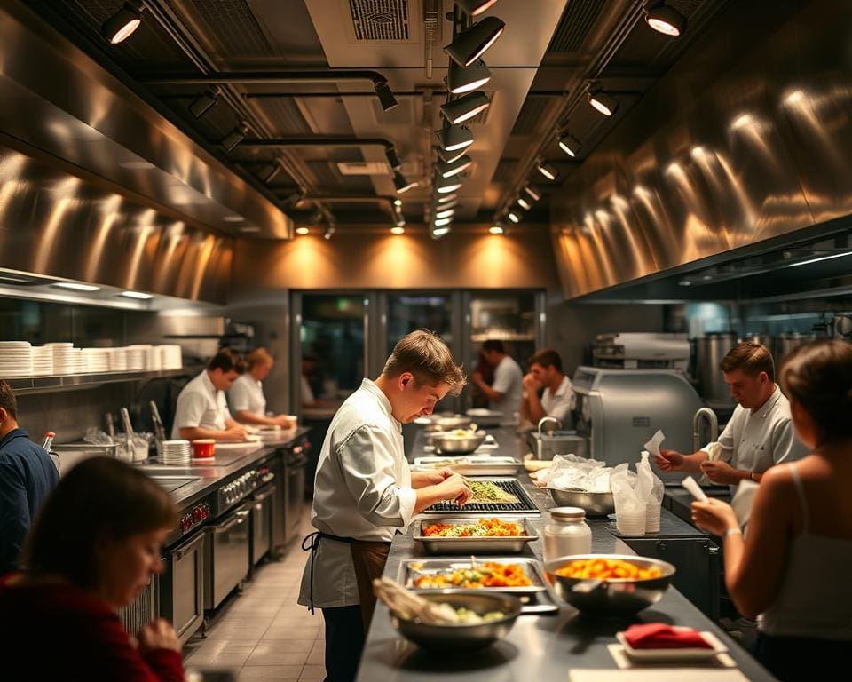 Hoe werkt een kok in een open keuken?