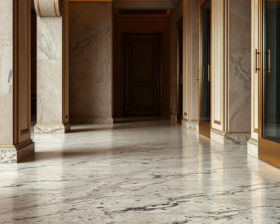 Kun je terrazzo vloeren combineren met messing accenten?