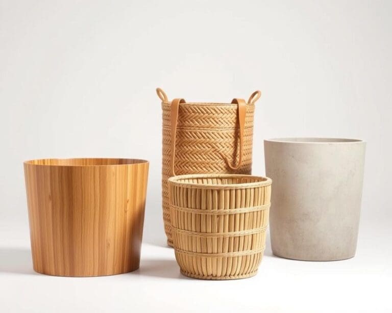 Wat zijn alternatieven voor plastic afvalbakken?