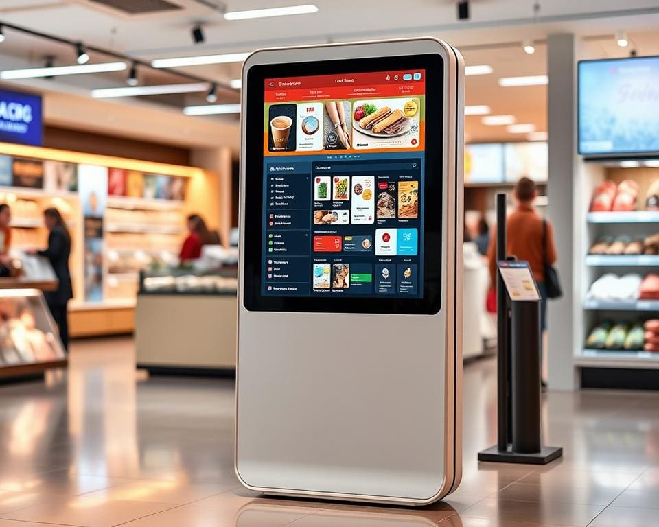 Welke functies heeft een interactieve bestelzuil?