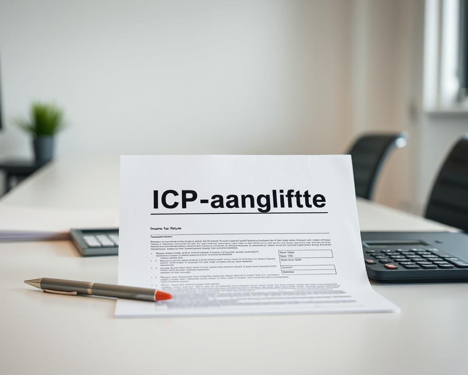 Waar vind je het formulier voor ICP-aangifte?