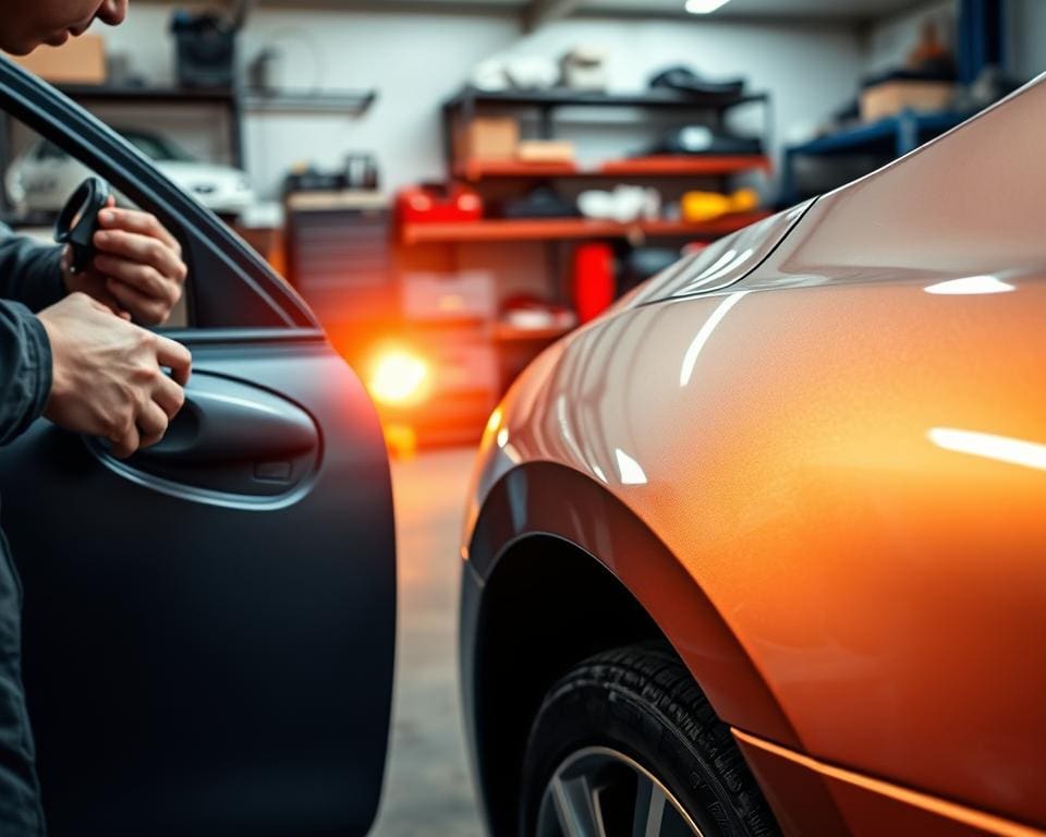 Hoe combineer je autolakherstel met uitdeuken?