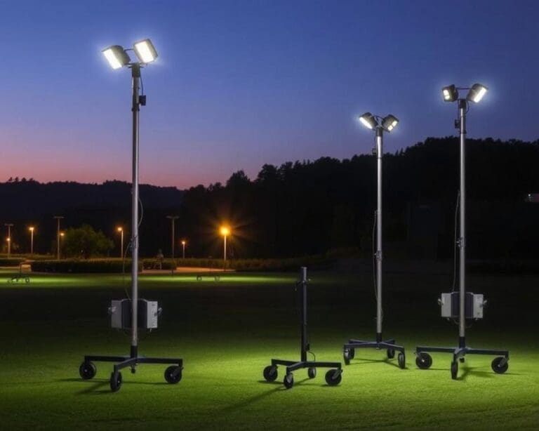 Mobiele lichtmasten voor buitenprojecten