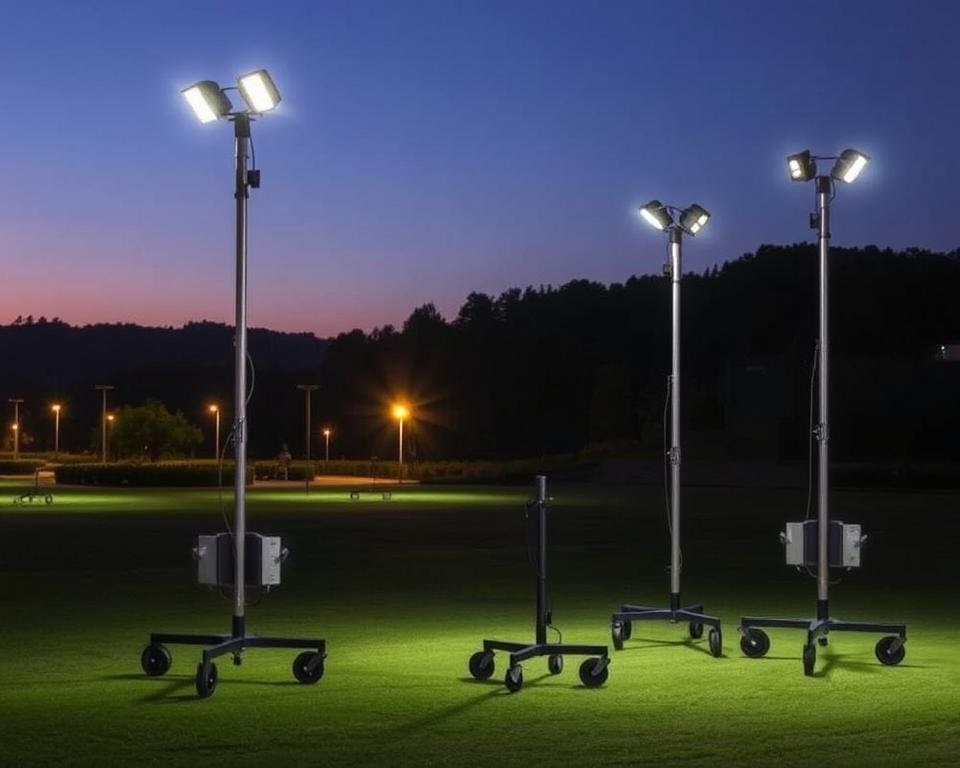 Mobiele lichtmasten voor buitenprojecten
