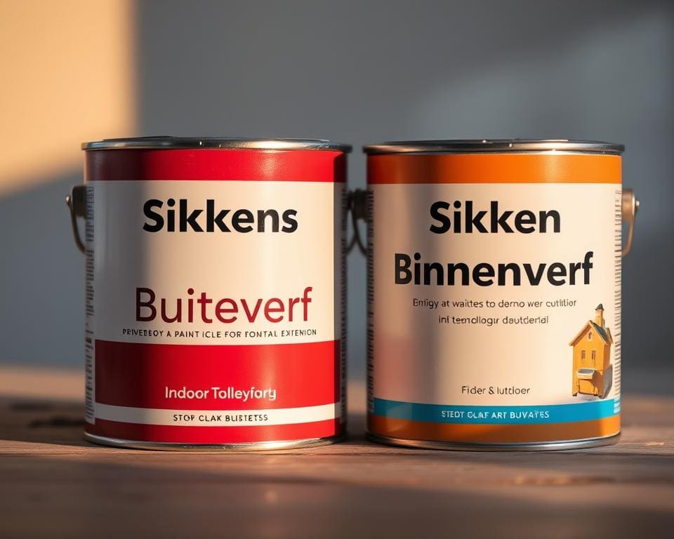 Wat is het verschil tussen binnen- en buitenverf van Sikkens?