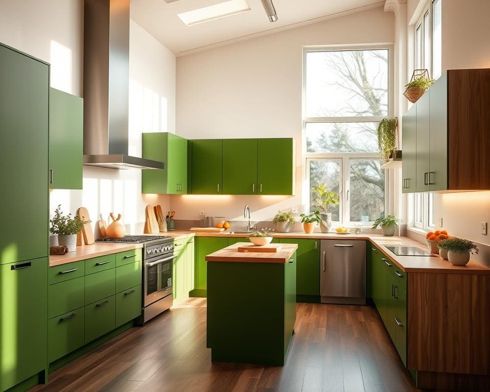 groene keukenrenovatie