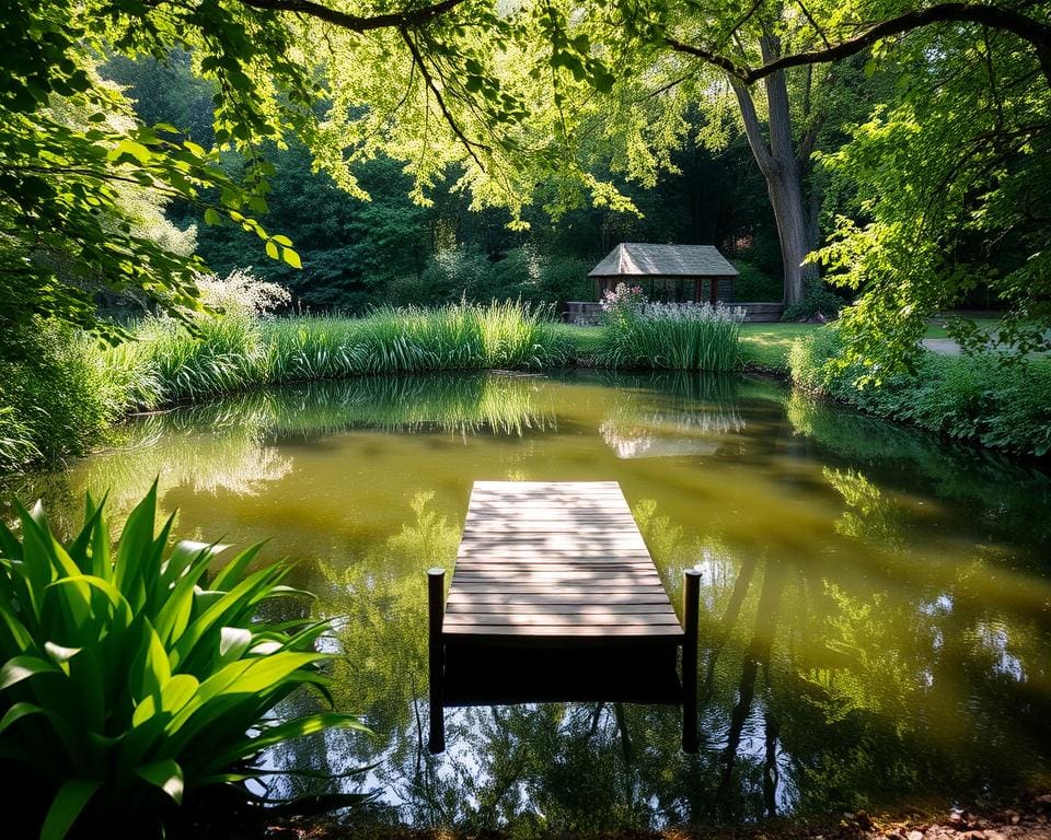rustpunt vijver in de tuin