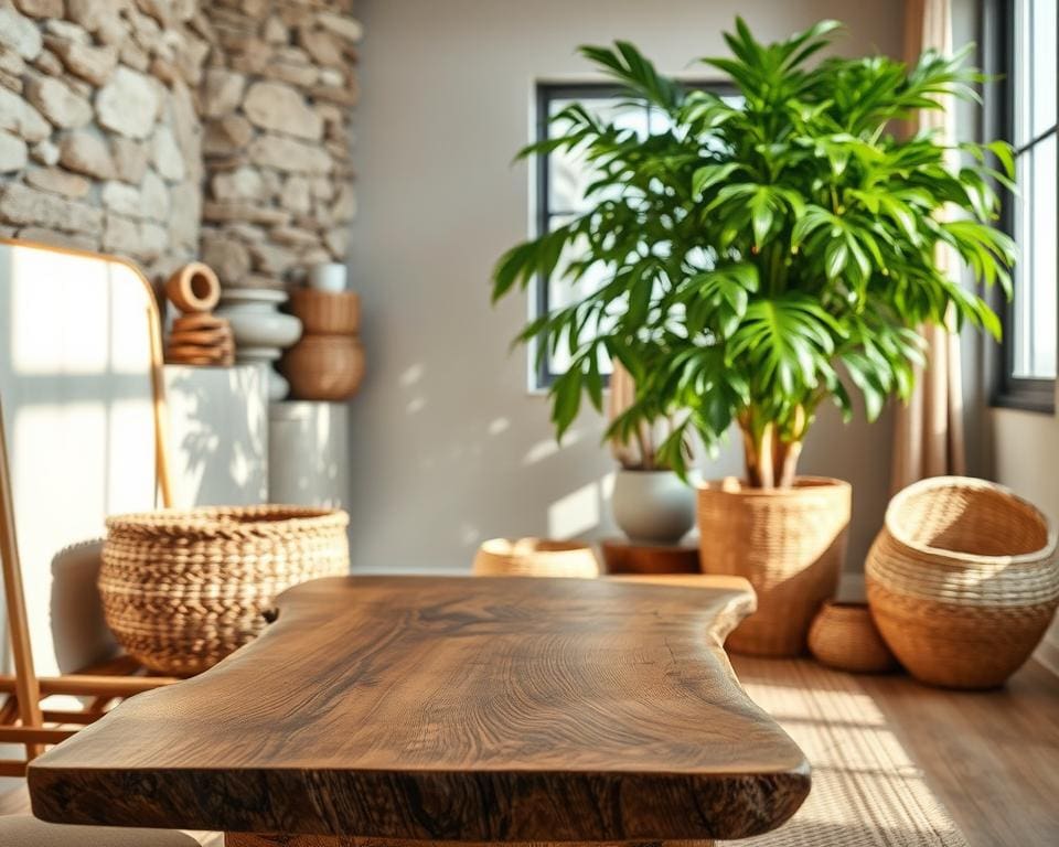 Hoe gebruik je natuurlijke materialen voor meer diepte?