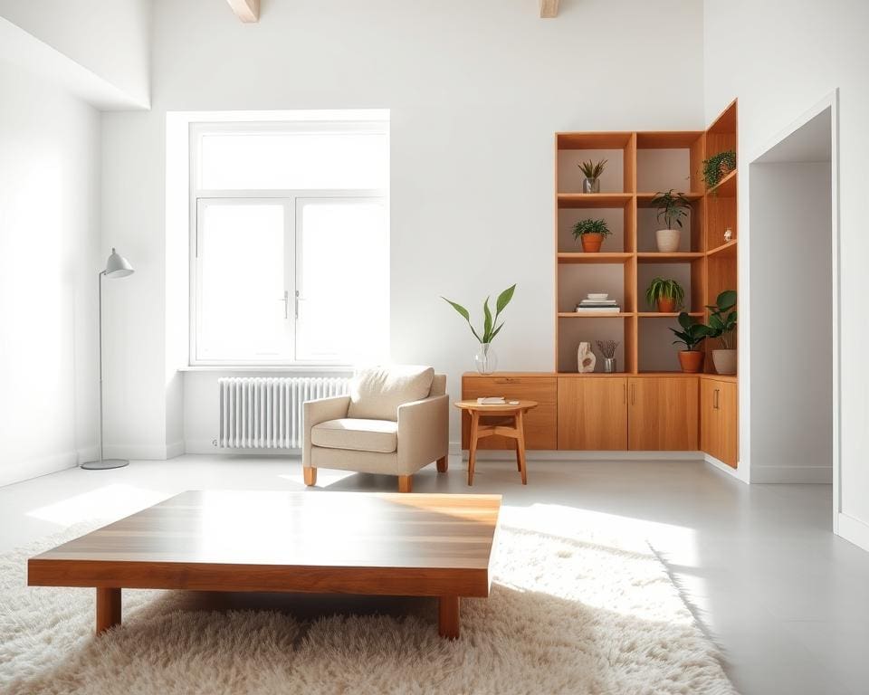 Wat maakt wit zo krachtig in contrast met hout?