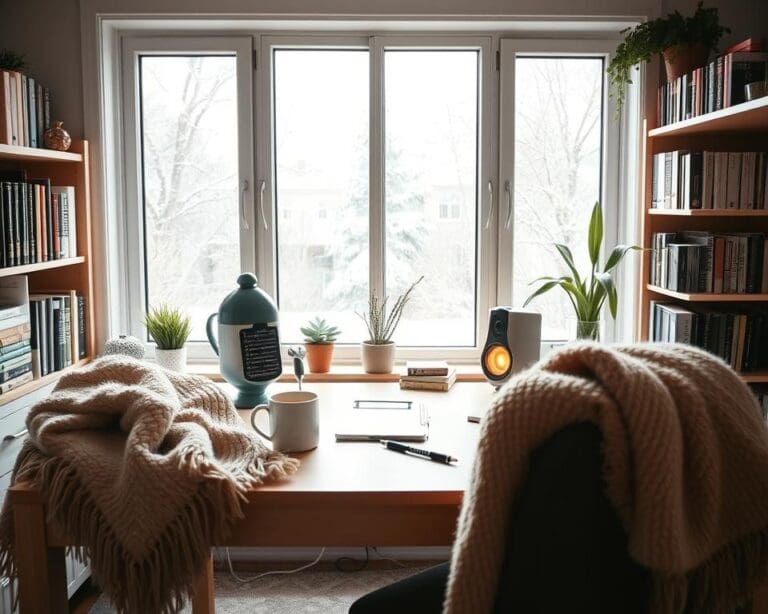 Hoe richt je een werkplek in voor koude maanden?