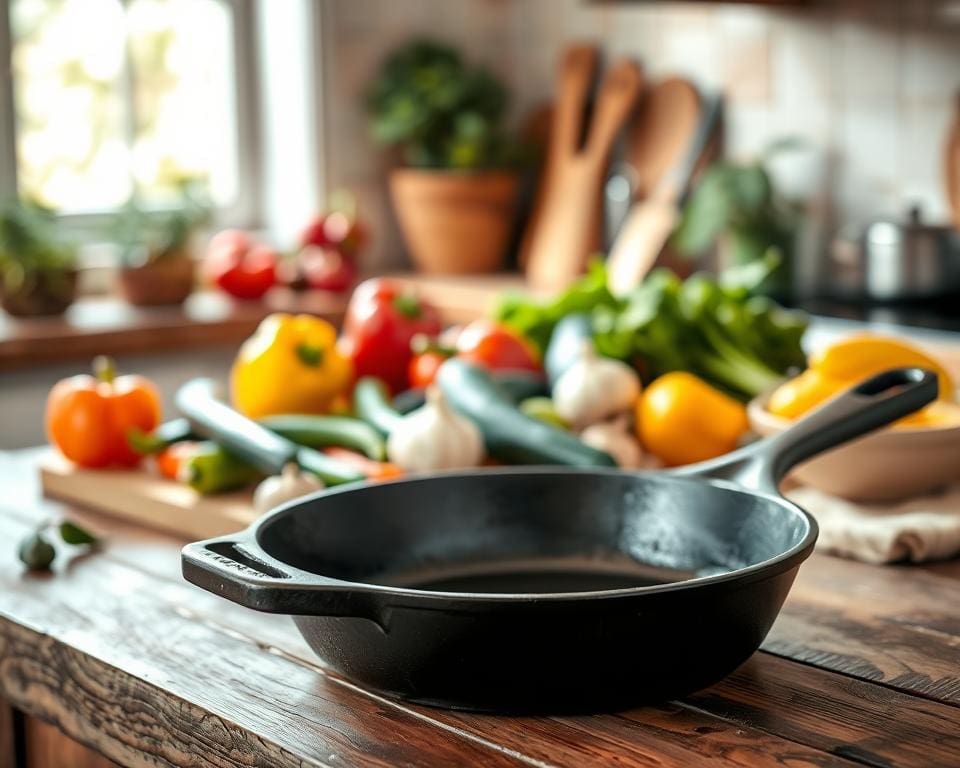 Waarom blijft een gietijzeren pan favoriet bij koks?