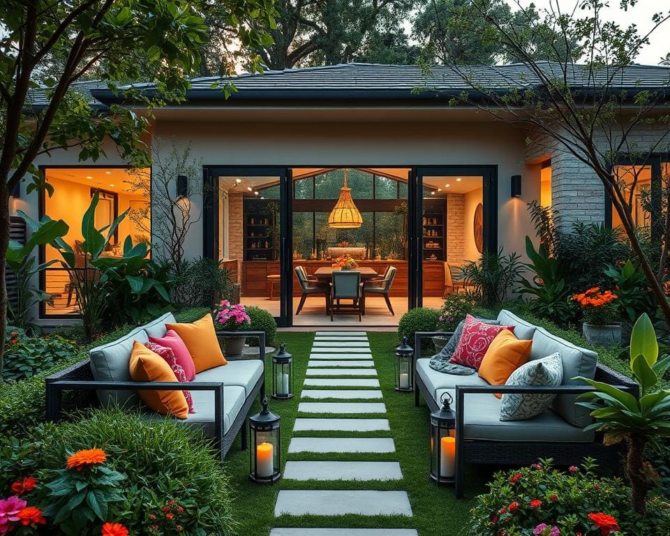 Hoe richt je een tuin als verlengstuk van je huis in?