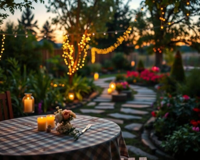 Wat maakt een tuin gezellig in de avond?