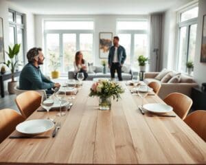 eettafel open leefruimte